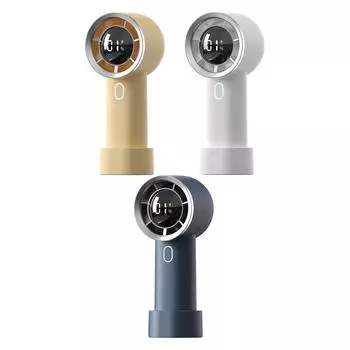 Маленький настольный вентилятор с симпатичным дизайном, отображающий электричество в режиме реального времени, мини-ручной вентилятор для рыбалки, домашнего офиса, внутреннего и наружного барбекю синий