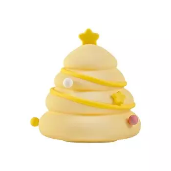 Маленький ночник в виде рождественской елки, силиконовый светильник, ночник с хлопком, прикроватный светильник для спальни, атмосферный светильник, зарядный ночник, подарок One Size жёлтый