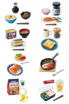 Маленький образец легкого завтрака 1 КОРОБКА Приблизительно В80 x Ш70 x Г40 мм Изготовлен из ПВХ Re-ment Today s