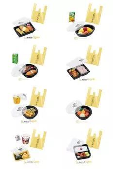 Маленький образец света My Town Bento Shop 1BOX Приблизительно В80 x Ш70 x Г40 мм Изготовлен из ПВХ Re-ment Hidamari-tei ABS,