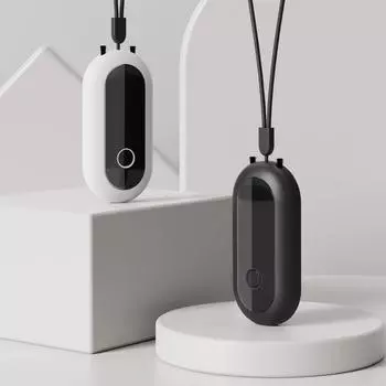 Маленький очиститель воздуха, портативный персональный носимый ожерелье, отрицательный ионизатор анионов, USB-перезаряжаемый воздух для взрослых и детей белый