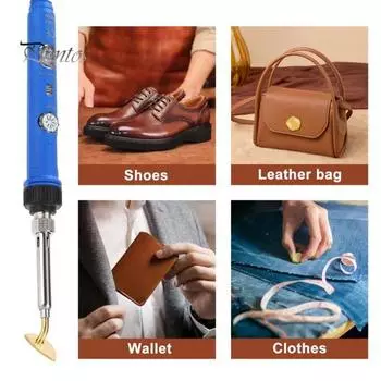 Маленький паяльник для шитья винила, портативный ручной термопресс, мини-утюг с регулировкой температуры, идеально подходит для одежды из кожи и ткани своими руками белый