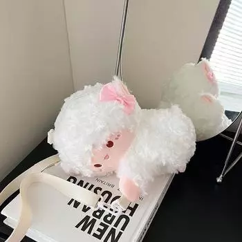 Маленький пингвин Овечка Папа Ягненок Сумка Универсальная плюшевая сумка Кампус Сумка на плечо Кукла Милый рюкзак через плечо