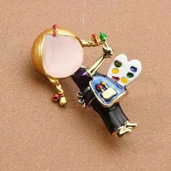 Маленький подарок картина девушка смешная брошь булавка костюм шарф зажим воротник аксессуары модные украшения watermelon girl