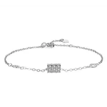 Маленький поясной браслет для женщин, стерлинговое серебро, простой нишевый дизайн, браслет из розового золота для подруги, подарок на день Святого Валентина 520 пробы Adjustable size