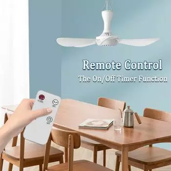 Маленький потолочный вентилятор для студенческого дома, настенный, вентилятор для кемпинга, палатка для общежития, 6-лопастной электрический вентилятор с дистанционным управлением