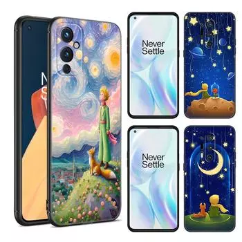 Маленький принц черный силиконовый чехол для телефона OnePlus 9 10 11 12 ACE 2V Pro 9RT 10T 10R Nord CE 2 3 Lite N10 N20 N30 5G OnePlus Nord N20 5G