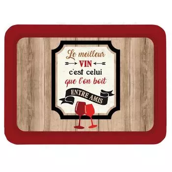 Маленький принц [Q3789] - Металлический поднос Сообщения (Лучшее вино - то, которое пьешь с друзьями) - 35x25 см