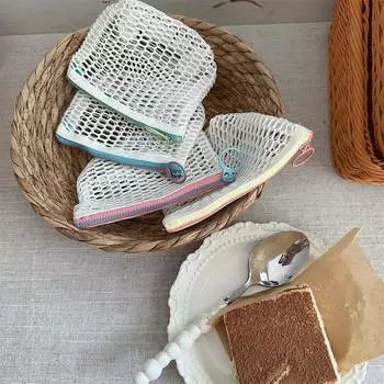 Маленький прозрачный сетчатый кошелек для монет, контрастная по цвету молния, косметичка для губной помады, маленькая сумка для хранения, брелок для наушников, чехол