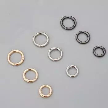 Маленький размер, разноцветная пружинная пряжка из цинкового сплава, 5 шт./упак., брелок, ювелирная пряжка, аксессуары «сделай сам» чёрный