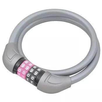 Маленький регулируемый циферблатный тросовый замок GL серый 600 мм трос 10 мм J&C JC-059W длина: Диаметр: