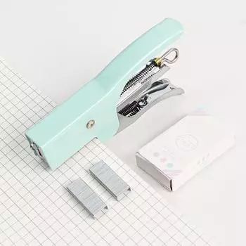 Маленький ручной степлер, степлер на 10-16 листов, с 750 скобами, мини-настольный степлер для офиса, школы, дома, путешествий 1 Set розовый