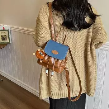 Маленький рюкзак для отдыха и путешествий 2024 года, новый простой рюкзак для отдыха на природе, корейская версия, модный женский рюкзак without pendant чёрный