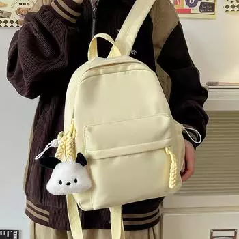 Маленький рюкзак, однотонный, для путешествий, для учащихся старших классов, школьный рюкзак, женский розовый