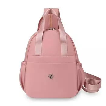 Маленький рюкзак Oxford женская многофункциональная нагрудная сумка однотонная сумка через плечо розовый