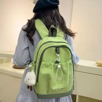 Маленький рюкзак с цветными блоками, женский дорожный рюкзак для пригородных поездов, маленькая школьная сумка чёрный