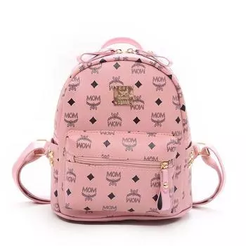 Маленький рюкзак Женские сумки на ремне Diamond Gris Черная сумка из искусственной кожи чёрный