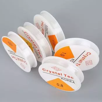 Маленький рулон, прозрачная хрустальная нить, эластичная леска, круглая, сделай сам, ручная работа, нить из бисера, браслет, эластичная веревка, украшение, аксессуары