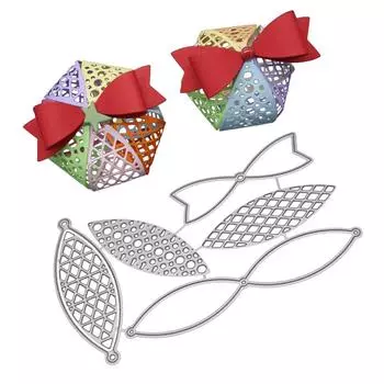 Маленький шар бант рамка металлический серебристый трафарет тиснение резка штампы для скрапбукинга бумага альбом карты изготовление серебряный