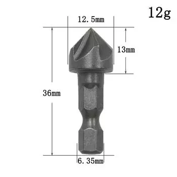 Маленький шестигранный инструмент для снятия фаски с пятью гранями, фаскосниматель, деревообрабатывающий инструмент для открывания отверстий, торцовочный станок, зенкер, сверло Hexagonal