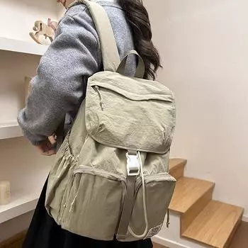 Маленький школьный рюкзак для женщин, школьный рюкзак для путешествий, легкий рюкзак для путешествий на открытом воздухе Small бежевый