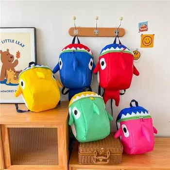 Маленький школьный рюкзак Shark для старшеклассников, студентов колледжей, нишевый дорожный милый и забавный рюкзак для девочек, рюкзак 2024 года, новый жёлтый