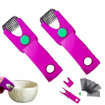 Маленький шлифовальный инструмент для обработки керамики с сетчатым экраном, инструмент для детализации глины, для лепки из керамики и глины, резьбы, сглаживания 1pc