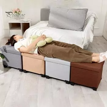 Маленький складной табурет для хранения ног, большая грузоподъемность 100 кг, однотонный табурет для хранения одежды и игрушек в спальне шампанского