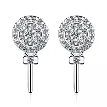 Маленький сладкий подарок, модные сверкающие классические серьги-гвоздики из циркония для женщин, ослепительные женские элегантные аксессуары, ювелирные изделия на все времена золотой