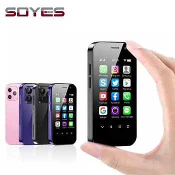 Маленький смартфон SOYES XS14 PRO 4G, 3,0 дюйма, Android 9,0, 2 ГБ/3 ГБ ПЗУ, 16 ГБ/32 ГБ, 2600 мАч, мобильный телефон с идентификатором лица, две SIM-карты 2GB&16GB розовый