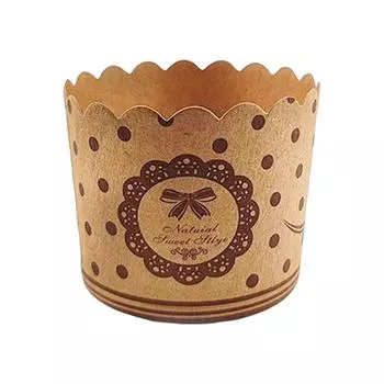 Маленький стаканчик из крафт-бумаги, изготовленный на станке, стаканчик Mafen, бумажный стаканчик для торта, термостойкий для духовки, держатель для бумаги для выпечки, набор из 50 предметов One Size