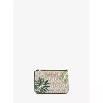 МАЛЕНЬКИЙ СУМОЧОК ДЛЯ МОНЕТ MICHAEL KORS JET SET TRAVEL ID MK SIGNATURE 35S4GTVP1B5669 ЗЕЛЕНЫЙ ПАПОРОТНИК МУЛЬТИ