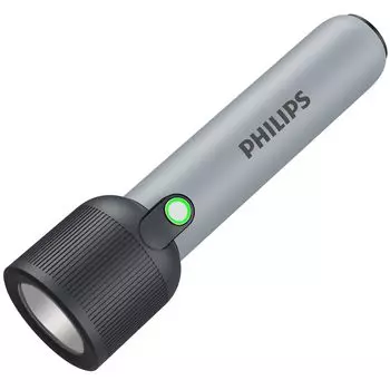 Маленький светодиодный фонарик Philips, высокая яркость 400 люмен, перезаряжаемый, удобный, с регулировкой яркости, легкий, 18650, предотвращение отключений SFL1181 Type-C
