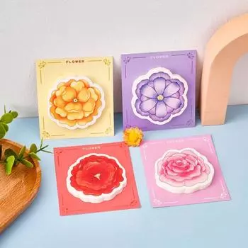 Маленький свежий блокнот Kawaii Flower Notepad N Times Note Pad Flower Sticky Notes Office Style 3
