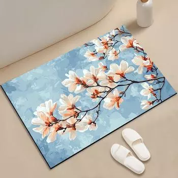 Маленький свежий ковер для крыльца, коврик для входной двери, коврик для входной двери, гостиная, диатомовая грязь, которую можно вырезать в коврик для входной двери 40 * 60CM Diatom Mud