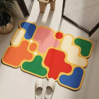 Маленький свежий коврик для ванной комнаты с мягким диатомовым грязем, нескользящий износостойкий коврик для ванной, впитывающий воду в туалете, простой в уходе коврик для ног 30 * 40 [Soft Diatom Mud] small