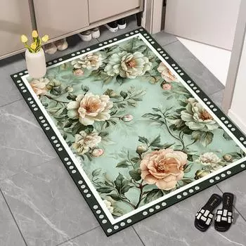 Маленький свежий коврик для входной двери, который можно разрезать на коврик для двери, ковер для спальни, устойчивый к грязи и износу, скользящий коврик 40 * 60Cm clean