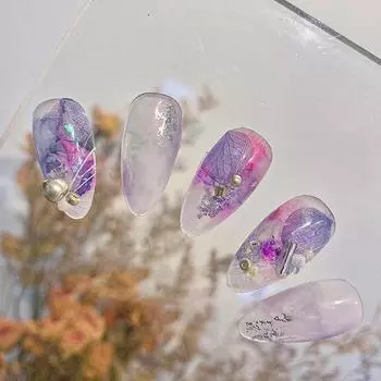 Маленький свежий лазерный высушенный цветок имитация цветка наклейка для ногтей улучшение клея наклейка для ногтей JO-1180