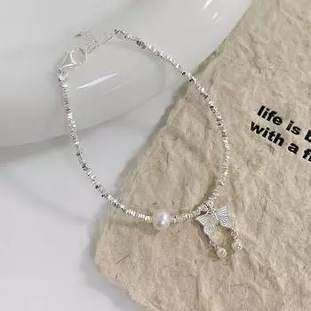 Маленький свежий полый браслет-бабочка для женщин, милый темперамент, легкая роскошная высококачественная цепочка на ключицу