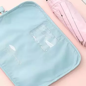 Маленький свежий принтовый зонт сумка для хранения клатч-типа абсорбирующий складной зонт сумка для выхода портативная водонепроницаемая сумка для хранения тёмно-синий