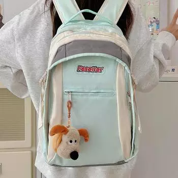 Маленький свежий рюкзак класса мятно-зеленый универсальный рюкзак для отдыха и кампуса большой емкости для женщин мятный зеленый