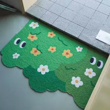 Маленький свежий шелковый коврик для пола, очищающий от грязи, коврик для входной двери, крыльцо, нескользящий, износостойкий, можно резать, коврик для ног 40 * 60cm