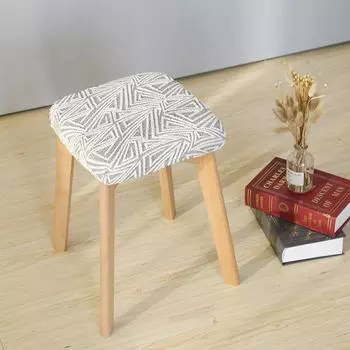 Маленький табурет Низкий табурет Чехол Ткань Дерево Чехол для стула Подушка для сиденья Чехол для скамьи Бытовой Чехол для квадратного табурета Квадратный One Size