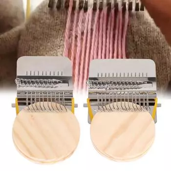 Маленький ткацкий станок для ручного гобелена, деревянный ткацкий станок, рама для починки одежды и джинсов, вязальные инструменты, маленькая штопальная машина