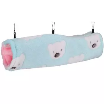 Маленький тоннель для домашних животных, хлопковое гнездо, плюшевый мягкий подвесной домик для хомяка(Зеленый Медвежонок)M M