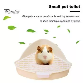 Маленький туалет для домашних животных. Высокий забор. Съемная полая платформа. Легкая чистка. Кролик. Лоток для туалета. белый