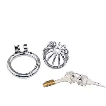 Маленький удобный пояс из нержавеющей стали 304 с замком в виде клетки целомудрия 40mm