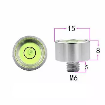 Маленький уровень Bullseye Spirit Level Nivel Bubble Bead с винтом M6 M10 1/4 3/8 дюйма Инструмент для выравнивания с гвоздем диаметром 13 мм 15 мм 18 мм 1 шт.