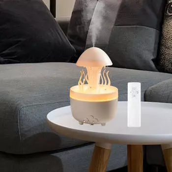 Маленький увлажнитель воздуха с американской вилкой, тихий, емкостью 300 мл, для гостиной с йогой White