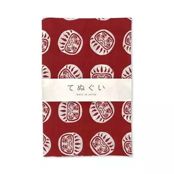 Маленький узор Tenugui Daruma (неразрезанный)